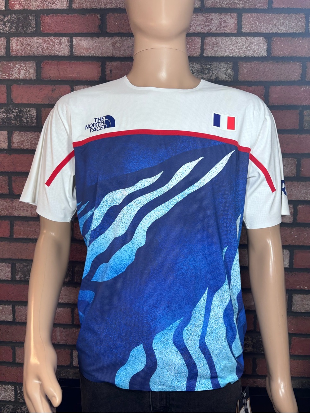 The North Face Summit Series Comp Tee FRANCE Men’s Size S NWT Blue White
